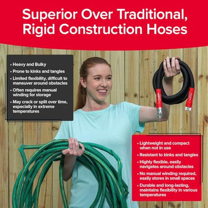 Pocket Hose 50 FT Silver Bullet 2.0 Expandable Garden Hose w/Turbo Shot Nozzle, AS SEEN ON TV, Lead-Free, Solid Aluminum Connectors, Easy On/Off Valve, Kink-Free, Leak-Proof (Pack of 2) - size: 50 FT (Pack of 2)
