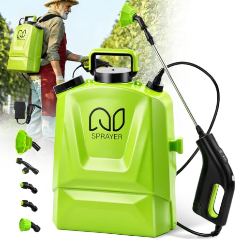 Battery Powered Backpack Sprayer 4 Gallon, Electric Garden Sprayer in Lawn