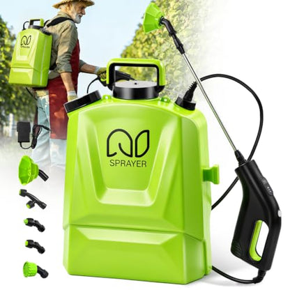 Battery Powered Backpack Sprayer 4 Gallon, Electric Garden Sprayer in Lawn