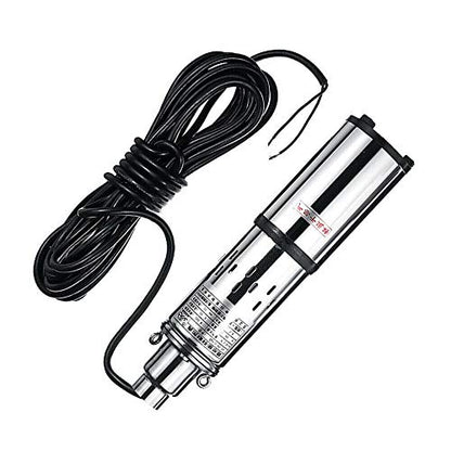Deep Well Solar Submersible Pump Solar Water Pump DC 24V 200W Pure Copper Motor 98ft High Lift 4.2 GPM Large Flow - color: 24v 200w