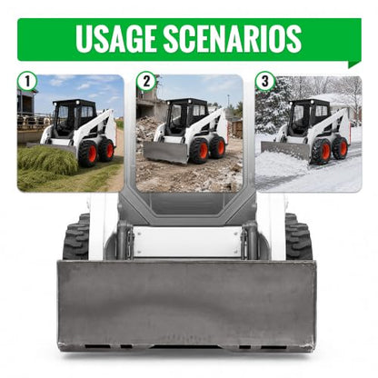 ALMULOO Skid Steer Mount Plate 5/16" for Bobcat & Kubota