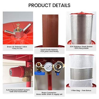 Hydropress Cider Wine Fruit Press (23.8 Gallon) - size: 23.8 Gallon