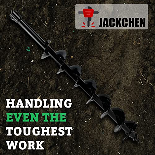 4" x 31" Earth Auger Bit for Post Holes, 3/4" Shaft Carbon Steel - size: 4" × 31"