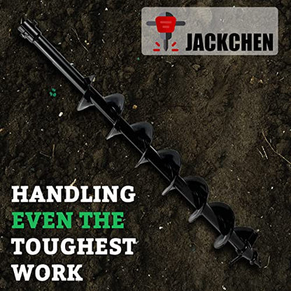 4" x 31" Earth Auger Bit for Post Holes, 3/4" Shaft Carbon Steel - size: 4" × 31"