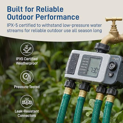 Orbit B-hyve XD 4-Port Smart Hose Watering Timer - App Controlled - Smart WeatherSense - Bluetooth Sprinkler Timer with Remote Control - Multi Outlet Yard Irrigation System - 24634 - size: 4-Port, style: Bluetooth
