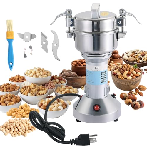 MAOPINER 750W Electric Grain Mill, 150g Stainless Steel Spice Grinder