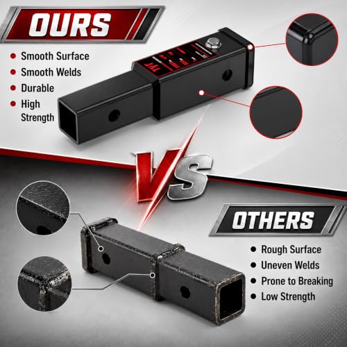 TYT 7-Inch Hitch Extender for 2" Receiver, Trailer Hitch Extension - size: 7'' Extender
