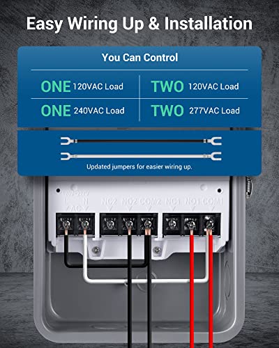 DEWENWILS Pool Pump Timer, Outdoor Smart Wi-Fi Timer Box - 40A 120-277V 2HP - style: 120-277VAC 2HP
