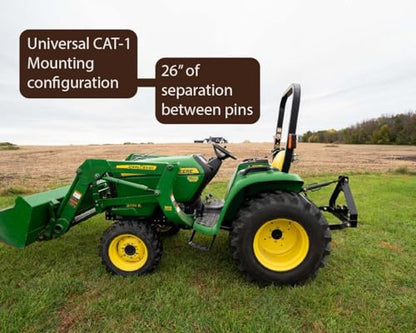 Impact Implements® 3-Point to 2" Hitch Receiver for Cat-1 Farm Attachments
