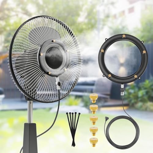 POCKET PANDA Fan Misters for Cooling Outdoor,Fan Misting Kit. - size: 19FT