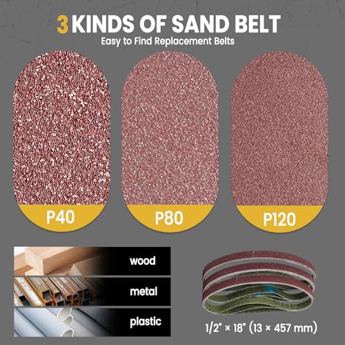 MaxMore Cordless Detail Band file Sander Compatible with DEWALT 20V Battery