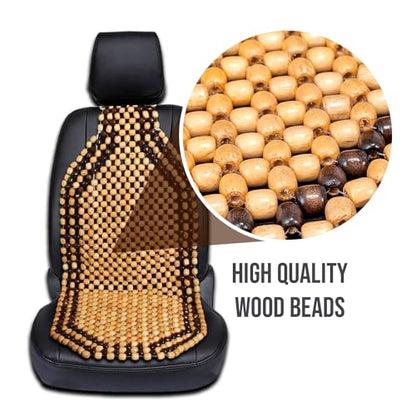 Zento Seat Beads Bead Seat Covers for Cars 2 Pieces of Natural Wooden Beads Back Massage Cushion, Bamboo Seat for Comfort in Your Travel Experience Cover Seats for Cars Beaded Car Seat - size: 2- Packs