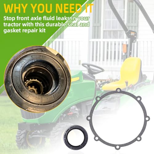 for John Deere 1025r 2025r Front Axle Seal and Gasket Repair Kit