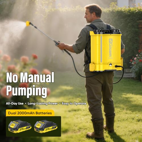 Battery Powered Backpack Sprayer with Auto Mixer,2 Batterie,120PSI Sprayer