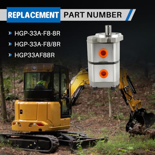 Hydraulic Double Gear Pump 19.05mm HGP-33A-F8/8R - size: 19.05mm