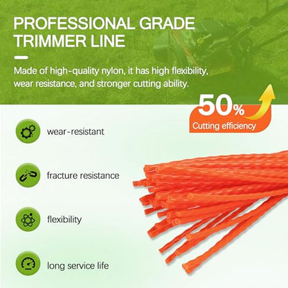 NyxVeil 50 Pcs 58620 String Line Walk Behind Trimmer String Twisted Line