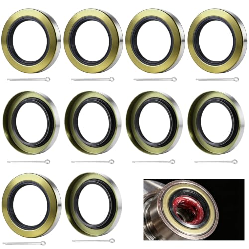 10pack 010-010 Double Lip Grease Seal 2.125" x 3.376" 21333TB for Dexter | Grease Seals& Cotter Pins Fits 5,200–6,000 lb Trailer Axles, #42 Spindle – Replaces Dexter DL-2125-03, 21333TB Spindle - color: 2.125”ID x 3.376”OD, size: 10 pack