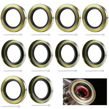 10pack 010-010 Double Lip Grease Seal 2.125" x 3.376" 21333TB for Dexter | Grease Seals& Cotter Pins Fits 5,200–6,000 lb Trailer Axles, #42 Spindle – Replaces Dexter DL-2125-03, 21333TB Spindle - color: 2.125”ID x 3.376”OD, size: 10 pack