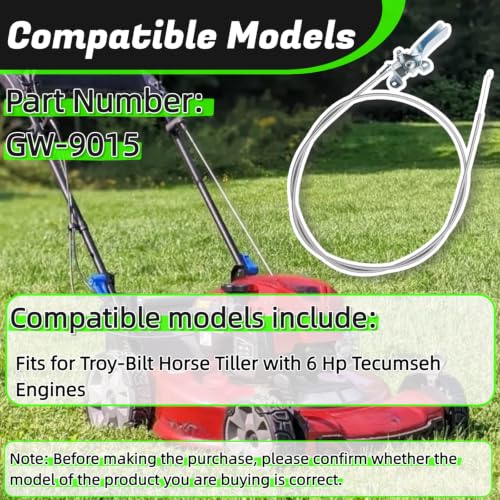 GW-9015 Throttle Choke Cable Fits for Troy-Bilt Horse Tiller Replacement - size: GW-9015