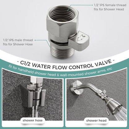 Aomasi Shower Head Flow Restrictor for Home Bathroom, Brushed Nickel - color: Brushed Nickel