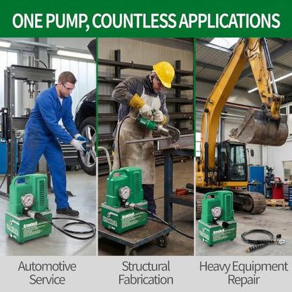 Electric Hydraulic Pump Power Pack Unit 2 Stage Single Acting 110v/120v 10k psi (10000Psi One Way Mini)