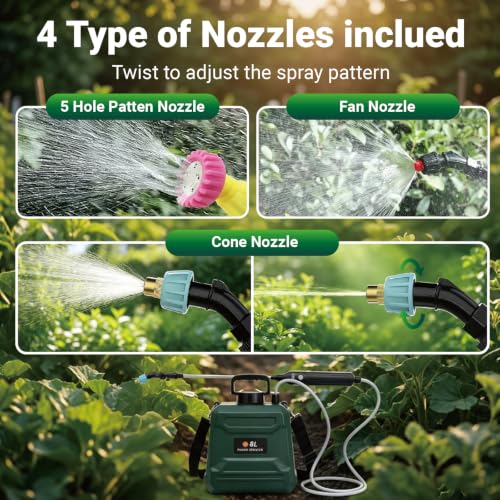 Battery Powered Sprayer 2 Gallon Powerful Electric Weed Sprayer Pump Garden