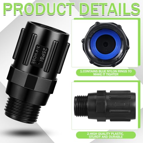 Tondiamo 3 Pcs 25 PSI Drip Irrigation Pressure Regulator 3/4" Hose Thread - size: 25 PSI
