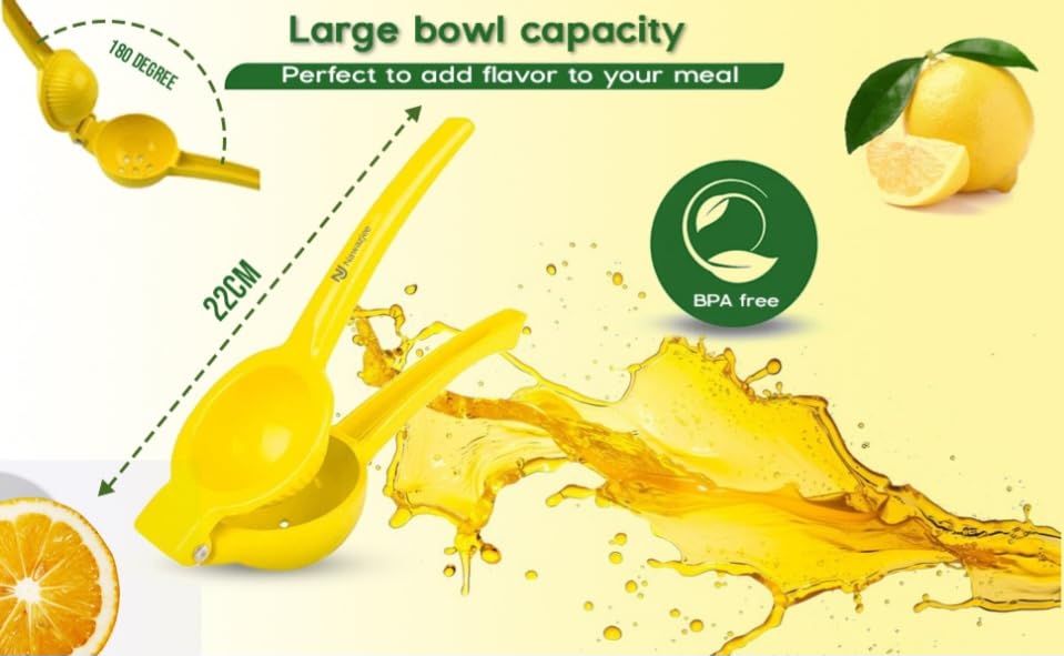 Lemon Squeezer Orange Juice Extractor Juicer Handheld Heavy Duty Sturdy Squeezer Lime Press Squeezer Seed Catcher Manual Hand Juicer Citrus Press Easy to Use Effortless