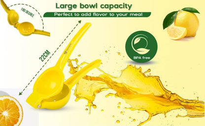 Lemon Squeezer Orange Juice Extractor Juicer Handheld Heavy Duty Sturdy Squeezer Lime Press Squeezer Seed Catcher Manual Hand Juicer Citrus Press Easy to Use Effortless