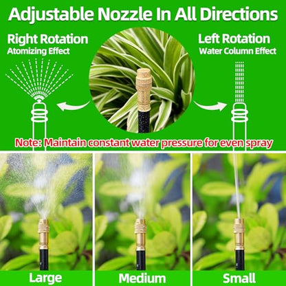 40FT Drip Irrigation Kit, 13 360° Copper Nozzles, Garden Watering System - size: 40FT