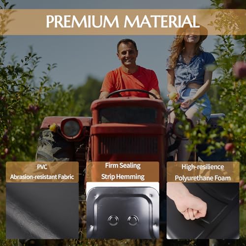 Fold Down Forklift Seat with Adjustable Angle Backrest, PVC Leather Seat with High Resilience Sponge Filling for Mini Digger, Excavator, Loader, Dozers, Tractors - size: Model A