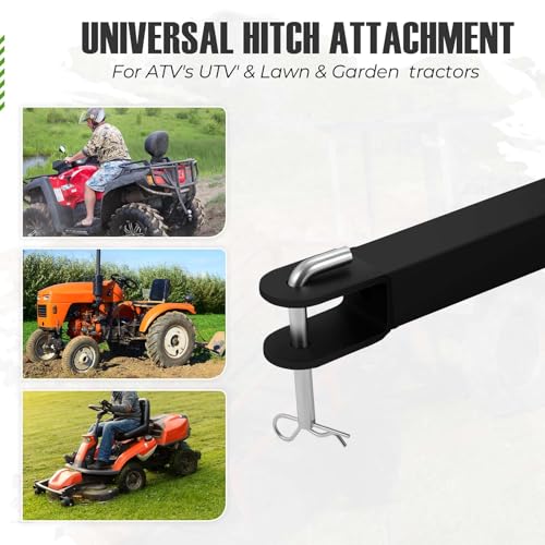 500 LBS Tow Behind ATV Trailer Dump Cart, 11 CU.FT Pull Behind Garden Cart
