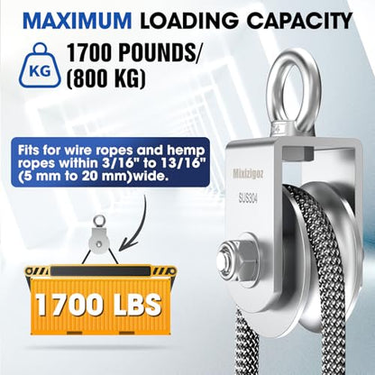 Rope Pulley, 304 Stainless Steel Cable Pulley Wheel, 68mm 1PC - style: 68 mm