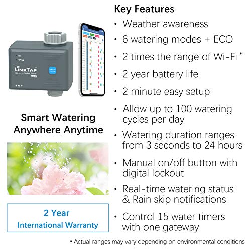 LinkTap G1S Smart Hose Timer (Requires Gateway), Weather Adaptive - size: G1S timer only