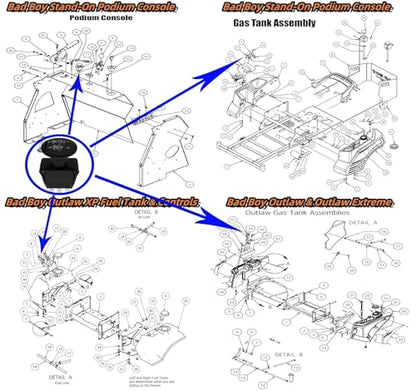 430-798 532174651 PTO Switch Fits Craftsman POULAN Delta Husqvarna 5022180 Murray 6201316MA 94927 94927MA Scag 481687 483162 483957 Black