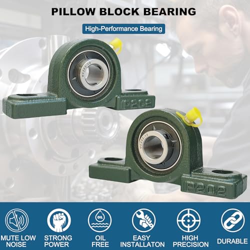 Tonmp 4 Pack UCP202-10 Pillow Block Bearing - 5/8 inch Mounted Pillow Block Bearings Solid Cast Iron Base - Self Alignment … - size: 4, style: UCP202-10
