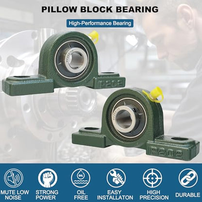 Tonmp 4 Pack UCP202-10 Pillow Block Bearing - 5/8 inch Mounted Pillow Block Bearings Solid Cast Iron Base - Self Alignment … - size: 4, style: UCP202-10