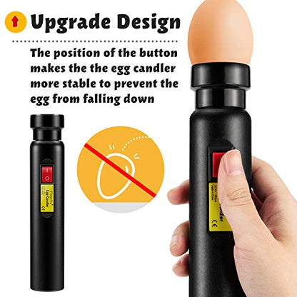 Magicfly Rechargeable Egg Candler Tester for Monitoring Eggs Development, Bright Cool LED Light Candling Lamp