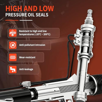 26-3033 Hydraulic Power Steering Rack and Pinion Assembly - size: 660062FBA