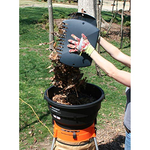 Yard Force YF8000LS Electric Leaf Mulcher/Shredder with Bonus Accessory Kit, One Size, Black/Orange