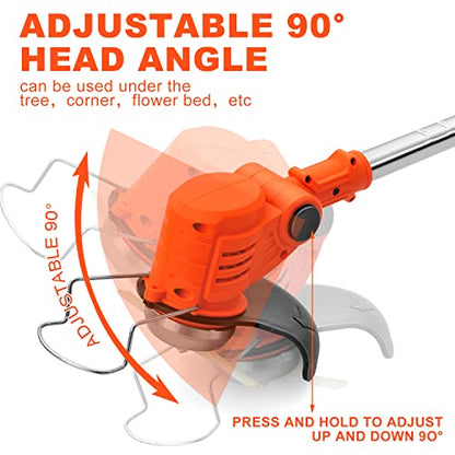 MAXMAN Cordless Weed Wacker, 21V 4Ah Batteries, for Yard Trimming & Edging