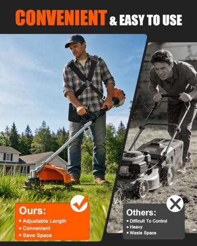 NEO-TEC 52CC 5 in 1 Gas Powered Weed Wacker, 2-Stroke Multi Functional Trimming Tools, Gas String Trimmer, Hedge Trimmer, Brush Cutter, Pole Saw Chainsaw Pruner with 31.5" Extension Pole