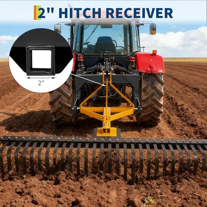 Garvee 3 Point Quick Hitch with 2" Receiver – 5-Level Quick Adjust Bolts - color: Black-1