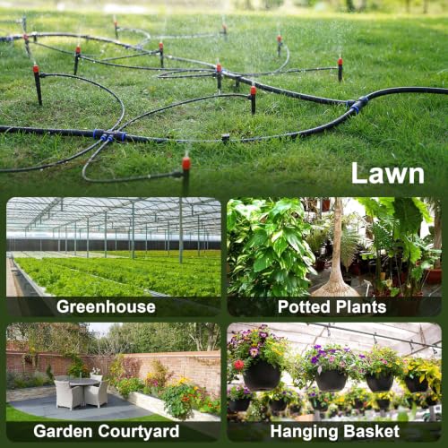 Drip Irrigation System 230FT,Garden Watering Kit for Gardens,Potted Plants - size: 230FT