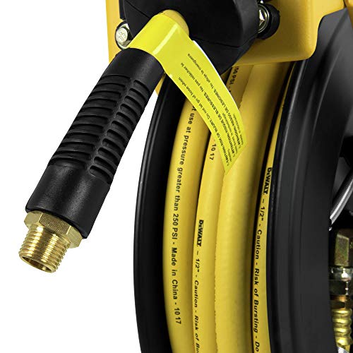 DEWALT DXCM024-0344 Double Arm Hose Reel with 1/2" x 50' Premium Rubber Hose