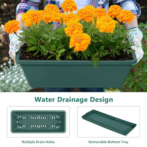 2 Column Vertical Raised Garden Beds 6 Planter Boxes Standing Garden Bed - color: Green