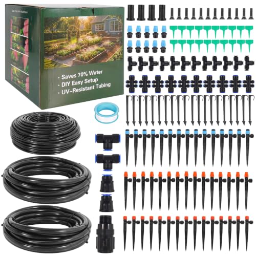 263FT Drip Irrigation System,Garden Watering Kit for Gardens,Potted Plants - size: 263FT