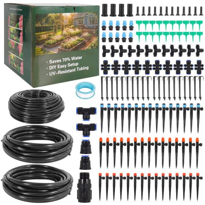 263FT Drip Irrigation System,Garden Watering Kit for Gardens,Potted Plants - size: 263FT