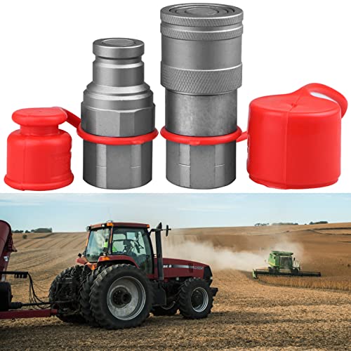 3/8" Flat Face Hydraulic Quick Connect Couplers/Couplings with Dust Caps