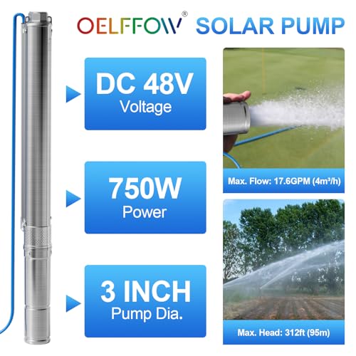 750W DC 48V Solar Water Pumps